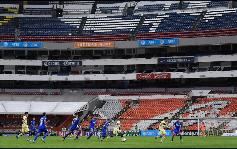 El último partido que ambos equipos disputaron en el Azteca, fue el Clásico Joven en el que se impuso Cruz Azul por la mínima antes de la cancelación del torneo. IMAGO7