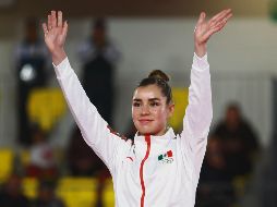 EN RITMO. La gimnasta Dafne Navarro disfruta de volver a entrenar, tras tres meses de confinamiento. IMAGO7