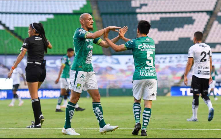 GOLEADOR. Nico Sosa marcó un doblete para los felinos. IMAGO7