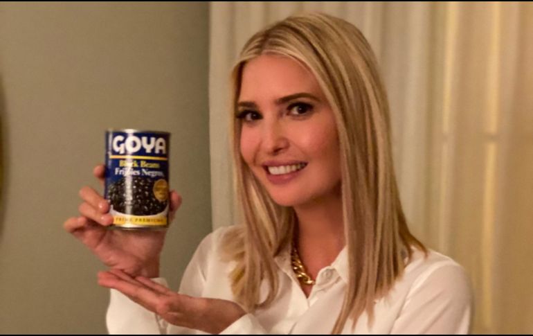 La empresa alimentaria de origen hispano más grande de EU, Goya, enfrenta una ola de críticas tras alabar el liderazgo de Donald Trump. TWITTER/@IvankaTrump