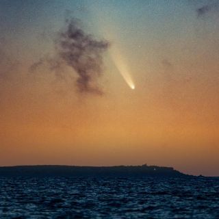 Foto del cometa Neowise al atardecer en Cancún se vuelve viral