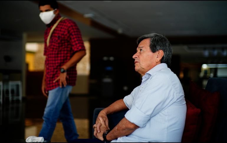 El comandante Pablo Beltrán habla de la situación de las negociaciones entre la guerrilla y el gobierno desde La Habana. AP/R. Espinosa