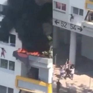 Dos niños saltan de edificio en llamas en Francia