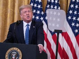 Trumpo anunció el aumentao en el despligue desde la Casa Blanca, en Washington D.C. /EFE/S. Bilbiger