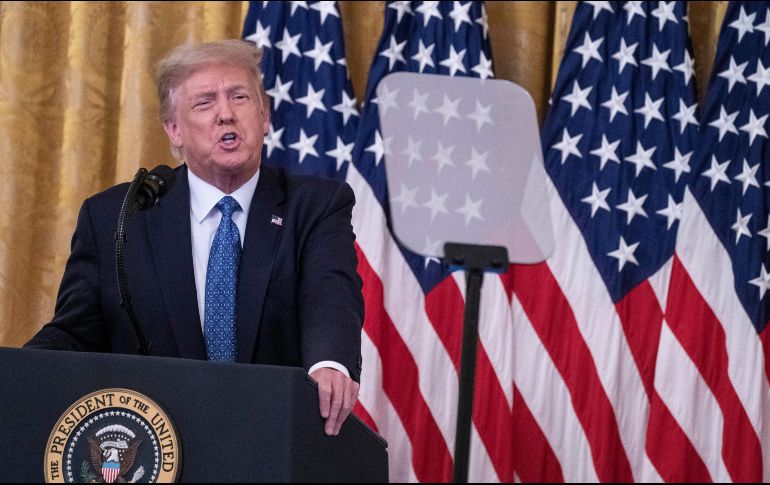 Trumpo anunció el aumentao en el despligue desde la Casa Blanca, en Washington D.C. /EFE/S. Bilbiger