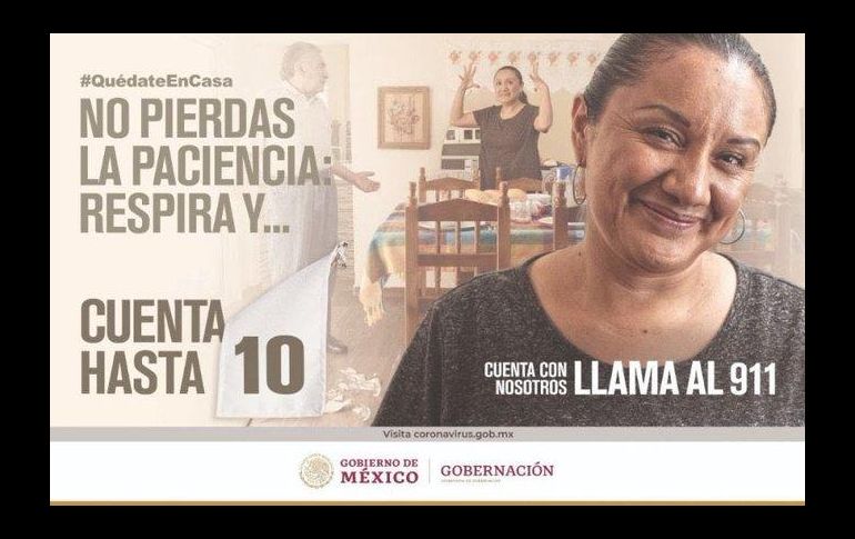 La campaña incluyó una serie de desplegados gráficos que recrean escenarios de violencia intrafamiliar contra las mujeres, invitándolas a contar hasta 10 segundos y a llamar a la línea 911. ESPECIAL