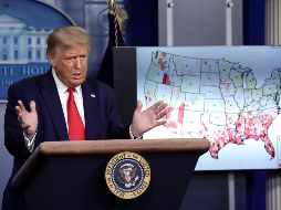 Trump está 8.7 puntos abajo de Biden en encuestas nacionales. EFE/Y. Gripas