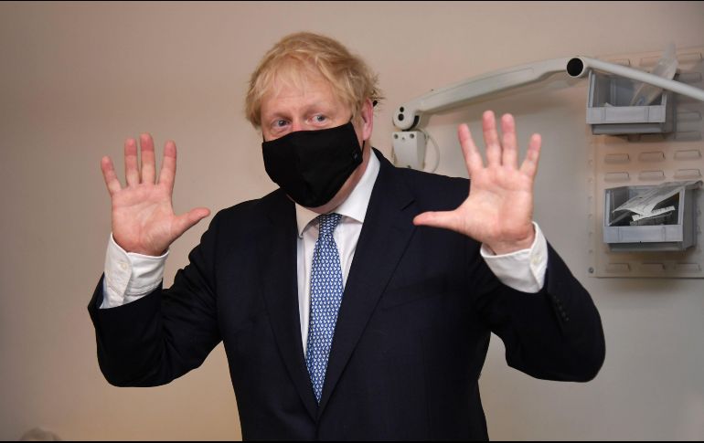 Johnson visitó un hospital del Servicio Nacional de Salud en Londres. AFP / J. Selwyn
