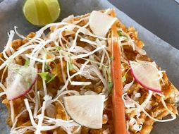 Su majestad, la viajera. Tostada de Pozole Seco. ESPECIAL