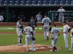 La campaña 2020 de las Grandes Ligas, que debió comenzar en marzo pero fue pospuesta por la pandemia, arrancó el jueves con el calendario regular acortado de 162 a 60 juegos que se disputan a puerta cerrada. AFP / ARCHIVO