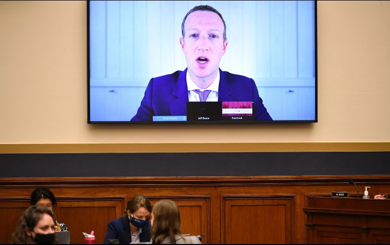 Mark Zuckerberg testifica vía remota ante el subcomité Judicial de la Cámara de Representantes, en Washington. AP/M. Ngan