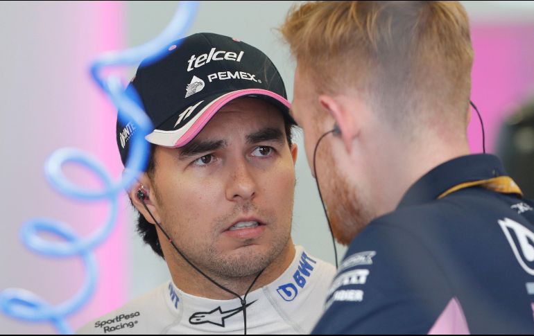 El piloto de Racing Point permanece aislado y con buen estado de salud, pero no podrá competir este fin de semana en Silverstone. EFE / ARCHIVO