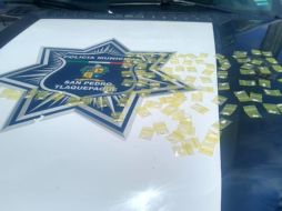 El hecho se notifica al Área de Narcomenudeo de la Fiscalía del Estado de Jalisco. ESPECIAL/Policía de Tlaquepaque