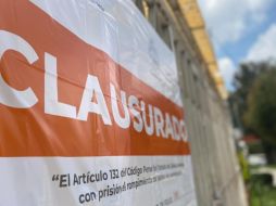 La vivienda clausurada el fraccionamiento Monraz. ESPECIAL/Gobierno de Guadalajara