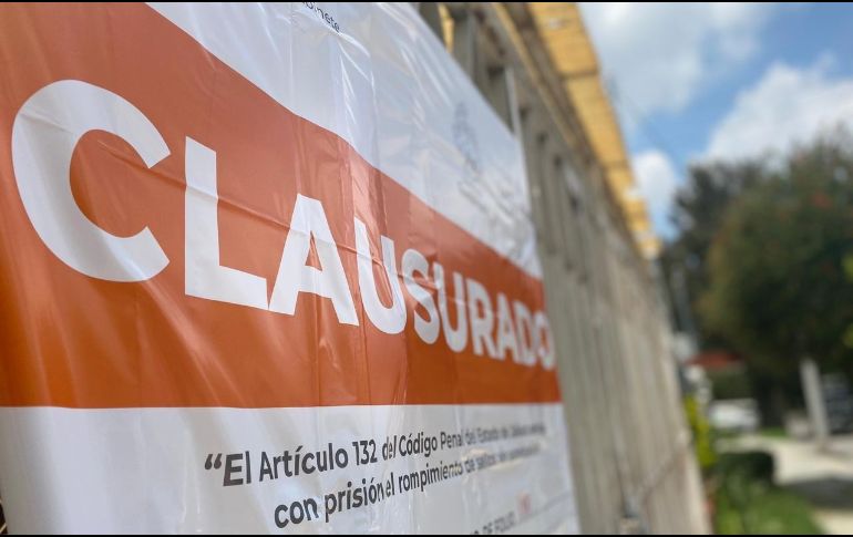La vivienda clausurada el fraccionamiento Monraz. ESPECIAL/Gobierno de Guadalajara