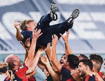 LOCURA. Después de múltiples cambios de técnicos, el equipo genovés se salvó. EFE
