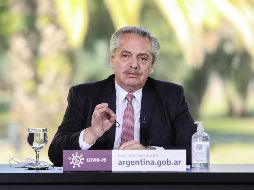 Alberto Fernández, presidente de Aregentina. Con el canje, su gobierno pagará en promedio 54.80 dólares por cada 100 dólares adeudados. EFE/Presidencia de la Nación Argentina