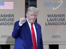 Este jueves, Trump visitó una fábrica de lavadoras de Whirpool en Ohio. EFE/D. Maxwell