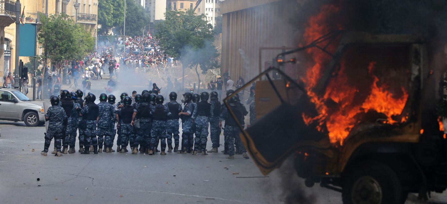 Las protestas se realizan en la plaza de los Mártires, bajo el lema de ''el Juicio Final''. AFP / A. Amro