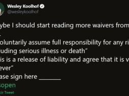 POLÉMICA. El tenista Wesley Koolhof reveló la responsiva que la USTA exige se firme. ESPECIAL