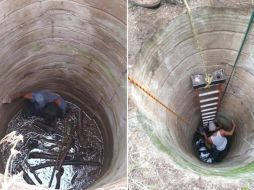 Desde el domingo, el campesino estuvo en el pozo y fue hasta este martes que algunas personas que pasaban por el lugar escucharon gritos de auxilio. ESPECIAL