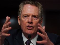 Robert Lighthizer, representante de Comercio Exterior de EU, durante una conferencia de prensa. EFE/ARCHIVO