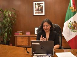 La funcionaria participó en la inauguración virtual de la 44 Reunión Nacional de Contralores Estados-Federación. TWITTER/@Irma_Sandoval