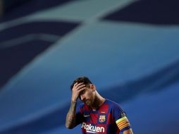 Messi poco pudo hacer en Lisboa ante el Bayern Múnich. EFE / M. Fernandez