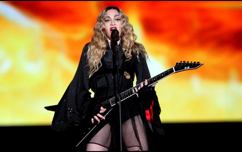 La “Reina del Pop” cantando en la Ciudad de México durante su gira “The Rebel Heart Tour”. NOTIMEX