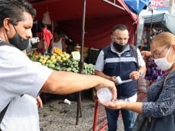 Se instalaron 27 filtros sanitarios con la ayuda de comerciantes. EL INFORMADOR / R. Rivas