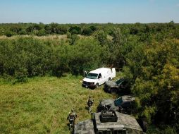 Un patrullaje de fuerzas federales ayer en Ciudad Victoria, Tamaulipas. EFE