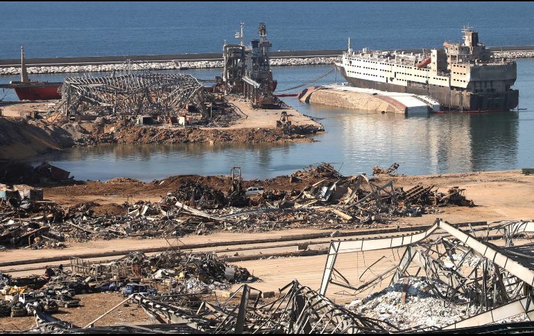 Al menos 180 personas murieron y más de seis mil resultaron heridas por la explosión, que arrasó gran parte de la capital libanesa. XINHUA/ B. Jawich