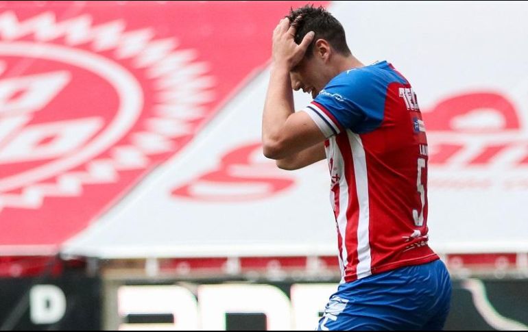 Luis Olivas se lamenta tras una mala jugada durante el encuentro. IMAGO 7/F. Meza