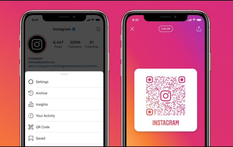 Instagram recomienda el uso de los códigos QR en la plataforma para que los usuarios puedan conocer de una manera simple información relevante de los negocios. TWITTER / @instagram