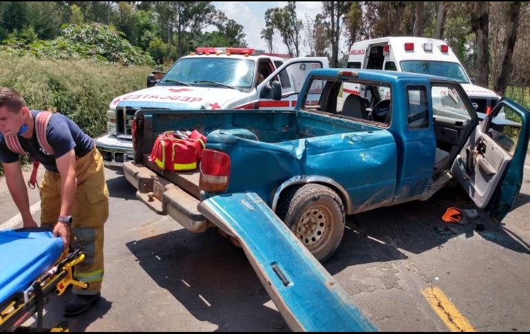 El accidente se registra en la carretera libre a Tepatitlán, a la altura de Piedra Amarilla. ESPECIAL