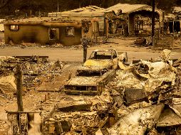 Casas y coches calcinados tras el paso del fuego en el condado de Napa. AP/N. Berger