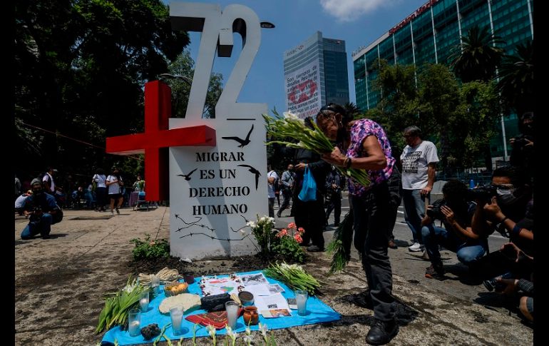 La colocación de esta efigie fue el acto central de la conmemoración de la masacre ocurrida el 22 de agosto del 2010. AFP/P. Pardo