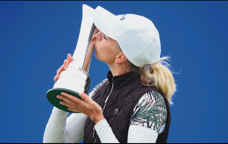 TRIUNFADORA. Sophia Popov logró el primer título de su carrera en uno de los torneos más importantes. ESPECIAL/@lpga