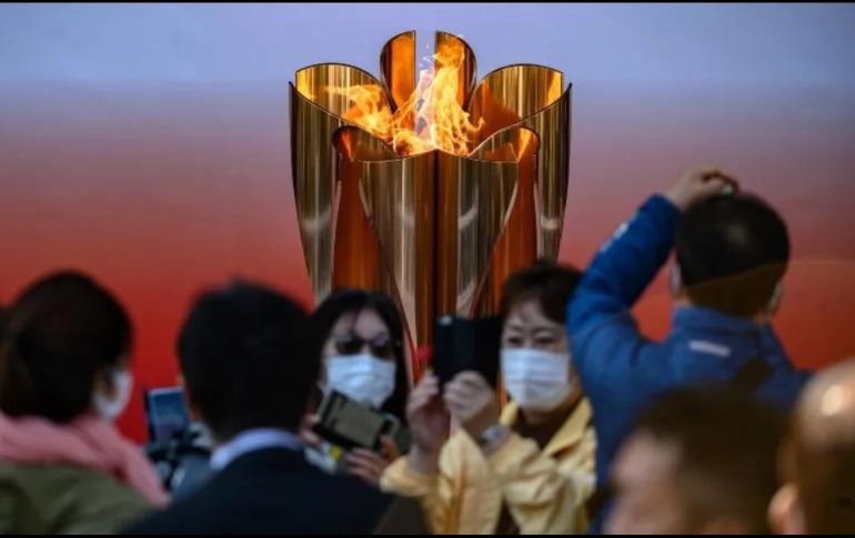 Fue mostrada brevemente al público en la región de Fukushima antes del inicio del relevo de la antorcha. AFP / ARCHIVO