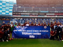 Durante las Jornadas 2 y 3 del Guardianes 2020, los jugadores del equipo mostraron una manta, en apoyo al directivo. IMAGO7