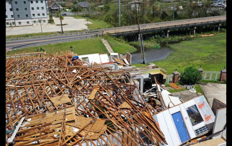 Los escombros de un hotel en Lake Charles. AFP/J. Raedle