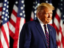 Trump aprovechó su discurso para lanzar señalamientos contra Biden, quien será su rival en la elección del 3 de noviembre. EFE / J. Lo Scalzo