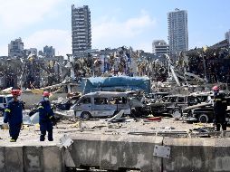 El pasado 4 de agosto, la explosión de dos mil 750 toneladas de nitrato de amonio en el puerto de Beirut destruyó gran parte de la capital libanesa dejando más de seis mil heridos y unas 300 mil personas sin hogar.  EFE / ARCHIVO