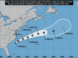 Si la depresión adquiere fuerza de tormenta tropical, ésta será nombrada 