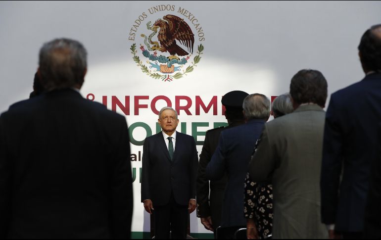 López Obrador asegura que el país se ha ahorrado 560 mil millones de pesos (unos 25 mil 760 millones de dólares) gracias al combate de su Gobierno contra la corrupción. EFE/ J. Méndez