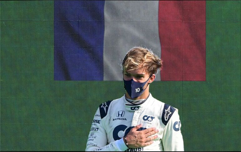 Es la primera victoria de Gasly en F1 y la primera de un piloto francés desde 1996.  AFP / J. Lorenzini