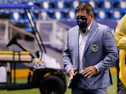 SATISFECHO. Pese a que las críticas lo acompañan, Miguel Herrera no hace caso y se dice satisfecho con el funcionamiento de las Águilas. IMAGO7