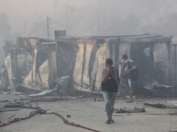 En el incendio de la pasada madrugada, que milagrosamente no dejó víctimas, quedó destruido el 80 por ciento del recinto. AFP / M. Lagoutaris