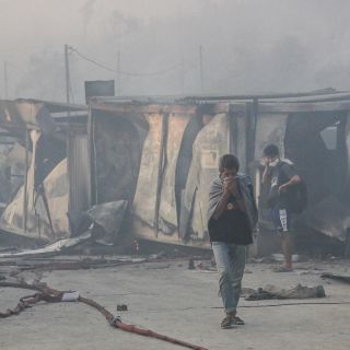 Estalla un nuevo incendio en el campo de refugiados de Grecia