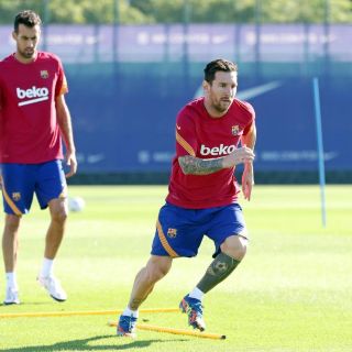 Leo Messi se entrena de forma voluntaria en día libre